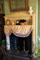 Farm house parlor fireplace at Billings Farm & Museum. Woodstock, VT.