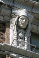 Detail of sculpted Indian on Cobb Building. Seattle, WA.