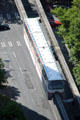 Alweg Monorail car seen from Space Needle observation deck. Seattle, WA.