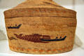 Upper Skgait native American cedar-root food basket at Seattle Art Museum. Seattle, WA.