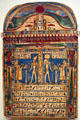 Egyptian funerary stele of house-mistress Udjarenes of pigment & plaster on wood at Seattle Art Museum. Seattle, WA.