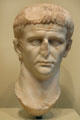 Marble portrait head of Emperor Claudius at Seattle Art Museum. Seattle, WA.