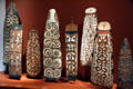 Collection of war shields from Irian Jaya & New Guinea at Seattle Art Museum. Seattle, WA