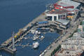 Odyssey Maritime Museum & conference center on pier 66 seen from Columbia Center Sky View. Seattle, WA.