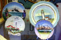 Lighthouse commemorative plates at Coast Guard Museum Northwest. Seattle, WA.
