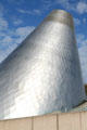 Great Cone of Museum of Glass mimics distant Mt. Rainier. Tacoma, WA.