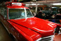 Red Cadillac ambulance of 1960s at LeMay Museum. Tacoma, WA.