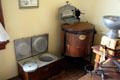 Flameless cooker & washing machine in Hovander Homestead house. Ferndale, WA.