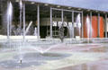 Canadian Pavilion over Everett DuPen Fountain at Century 21 Exposition. Seattle, WA.