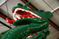 Green dragon head on Golden Age of Chivalry circus wagon at Circus World Museum. Baraboo, WI