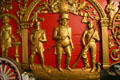 Carved John Bull with sailors on British navy circus wagon at Circus World Museum. Baraboo, WI.