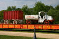 Antique circus truck & trailer on railway flat car at Circus World Museum, Baraboo, WI
