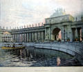 Print of Peristyle at World's Columbian Exposition by Poole Bros. at Columbus Museum. Columbus, WI.