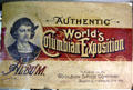 Cover of booklet Authentic World's Columbian Exposition Album by Woolson Spice Co. at Columbus Museum. Columbus, WI.