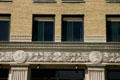 Carved detail of Bank of Madison Building. Madison, WI.