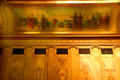 1920s transportation mural in GAR Memorial Hearing Room of Wisconsin State Capitol. Madison, WI.