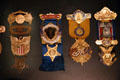 Badges from various Civil War veteran's reunions at Wisconsin Veterans Museum. Madison, WI.