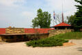 Taliesin Visitor Center designed by Wright in anticipation of tourism to Taliesin. WI.