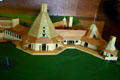 Model of Wright-design for Nakoma Country Club never built at Taliesin Visitor Center. WI.