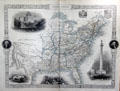 United States map by J & F Tallis, London at Craik-Patton House. Charleston, WV.