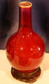 Chinese porcelain Oxblood vase at Huntington Museum of Art. Huntington, WV.