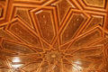 Carved walnut ceiling of Damascus Room at Huntington Museum of Art. Huntington, WV