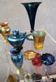 Group of free blown glass objects by Louis Comfort Tiffany, Long Island, NY at Huntington Museum of Art. Huntington, WV.