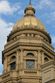 Neoclassical details of dome of Wyoming State Capitol. Cheyenne, WY.