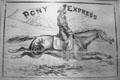 Pony express sign at Buffalo Bill Center of the West. Cody, WY.