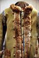 Buffalo hide coat with beaver trim worn by W.F. Cody at Buffalo Bill Center of the West. Cody, WY.