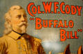 Poster detail of portrait of Col. W.F. Cody - Buffalo Bill at Buffalo Bill Center of the West. Cody, WY.