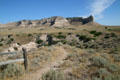 Landscape of Scotts Bluff, a barrier to wagon trains on the Oregon Trail. WY.