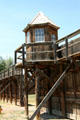 Watchtower on stockade of Wyoming Territorial Prison. Laramie, WY.