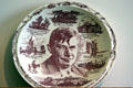 Will Rogers commemorative plate at Laramie Plains Museum. Laramie, WY.