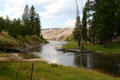 Firehole River through Old Faithful area of Yellowstone National Park. WY.