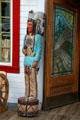 Carved cigar store Indian at Saddle Rock Family Saloon. Jackson, WY.