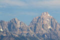 Rocky summits of mountains in Grand Teton National Park. WY