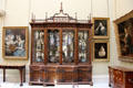 English bookcase after 1754 published design by Thomas Chippendale at Lady Lever Art Gallery. Liverpool, England.