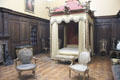 William & Mary period room with bed by Giovanni Battista Borra at Lady Lever Art Gallery. Liverpool, England.