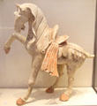 Painted terracotta horse from China at Lady Lever Art Gallery. Liverpool, England.