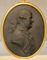 Thomas Bentley black basalt profile portrait medallion ceramic at Lady Lever Art Gallery. Liverpool, England.