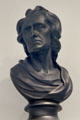 Wedgwood black basalt bust of John Locke at Lady Lever Art Gallery. Liverpool, England.