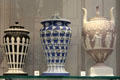 Wedgwood blue, black & lilac jasper vases at Lady Lever Art Gallery. Liverpool, England.
