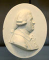 Samuel More portrait medallion of Wedgwood white jasper at Lady Lever Art Gallery. Liverpool, England.