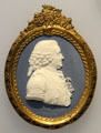 Carl Linnaeus portrait medallion of Wedgwood blue jasper at Lady Lever Art Gallery. Liverpool, England.