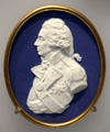 Horatio Nelson portrait medallion of Wedgwood blue jasper at Lady Lever Art Gallery. Liverpool, England.