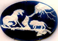 Frightened Horse blue jasper medallion relief by George Stubbs for Wedgwood at Lady Lever Art Gallery. Liverpool, England.