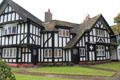 Half-timbered house on Central Road at Port Sunlight. Liverpool, England.