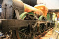 Massive wheels of steam locomotive Lion by Todd, Kitson & Laird at Museum of Liverpool. Liverpool, England.