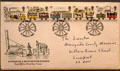 Liverpool & Manchester Railway first day cover of stamp set at Museum of Liverpool. Liverpool, England.